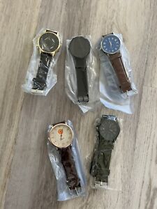 Lot Of 5 Men's Quartz Wrist Watches New in Original Package Wear Different Model
