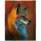 Red Fox Blanket Beautiful Animal Fleece Blanket Soft Fuzzy Plush Throw Blanke...