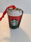 Starbucks Ornament Ceramic Cup Red Green Christmas 2021  - Gift Ready NWT