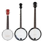 New 4/5/6 String Banjo High Quality with Closed Back Brackets Head & Maple Neck