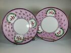 2 Soft Paste Pink  Lusterware Desert Plates Sprig