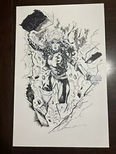 Chris Campana Original Art Sketch ROGUE Gambit wolverine 11x17 X-Men