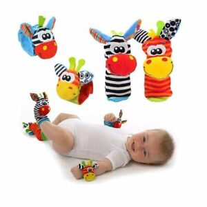 Baby Wrist Rattle Baby Socks Rattle, Baby Finder Animal Toys Set Soft Animal Toy