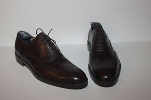 New $800 Sutor Mantellassi Brown Wingtip Brogue shoes 12 US , Made in Italy