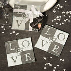 Love Heart Theme glass coaster sets  Wedding Favor Bridal Shower Favors 30