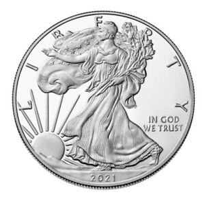 New Listing2021-W Silver American Eagle Proof (21EA) - Last Year Of TYPE 1 - OGP & COA