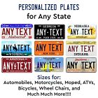 Vintage State License Plate Tag Any Text Custom Personalized Auto Car Bike ATV