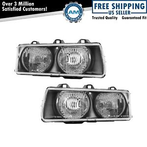 Headlights Headlamps Left & Right Pair Set of 2 for 92-99 BMW E36 3 Series (For: BMW)