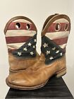 CODY JAMES American  Flag Square Toe Leather Sole Cowboy Boot Men's Size 12D