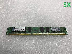 20GB Lot of 5 Kingston VLP RAM DIMM 4GB 1Rx8 PC3-12800 CL11 non-ECC KTH9600CS/4G