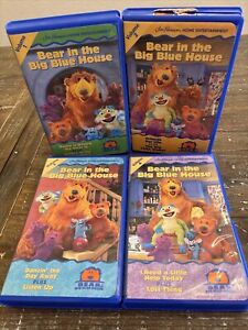 Bear in the Big Blue House - Volume 1, 2, 3, 4 (VHS, 1998, Clamshell) Jim Henson
