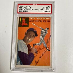 1954 Topps Ted Williams #1 Signed Autographed Baseball Card PSA DNA