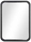 New Listing22inx30in Rounded Edge Rectangular Black Finish Wall Mirror