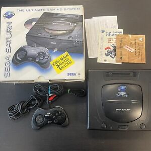SEGA Saturn Home Console - Black With One Controller And CIB Complete+ TESTED