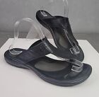 KEEN Black Leather Thong Flipflops Women's Sandals Sz 9