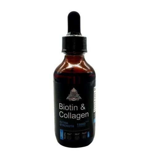 Organic Liquid Biotin 10,000mcg and Collagen Per Serving for Hair Growth