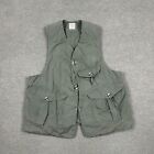 Vintage FILSON Vest Mens Size L Green Sleeveless Fishing Outdoor Pockets * READ
