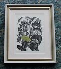 A fine Lithograph print from a woodblock engraving by Clare Leighton framed