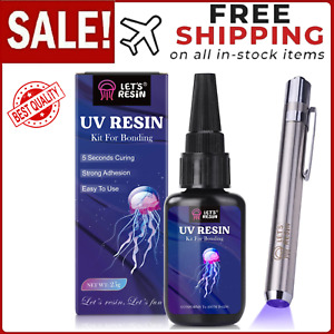 LET'S RESIN UV Resin Kit with Light, Bonding&Curing in Seconds, 25g UV Resin Kit