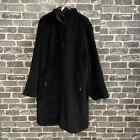 MaxMara Rainwear black wool cashmere coat SIZE 12 reversible