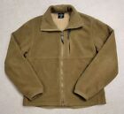 Beyond Clothing Malamute fleece Military Jacket Size Small Brown Zip