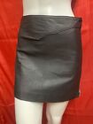 Genuine Leather 90s Vintage Biker skirt With Zippers