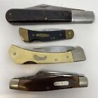 Vtg Knife Lot Of 4 Imperial Frontier Saber Barlow Craftsman Old Timer Schrade
