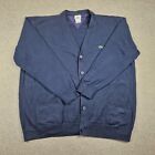 Lacoste Cardigan Mens XXL 2XL Blue Sweater Jumper Knitted Classic Casual Vintage