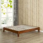 Queen Size Bed Frame Solid Wood Platform Modern Farmhouse Mid Century Mission