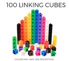 100 Manipulative Linking Cubes Blocks Learn Count Numbers Math STEM Home School
