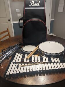 Pearl Student Bell Kit w/ Snare Drum, Practice Pad, Sticks, Rolling Bag + MORE