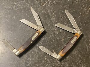 Schrade Old Timer 2.4in Pocket Knife Pair USA Made