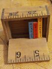 New Listing Folk Art Yardstick Box w/  Lid -  And Miniature Books. Handmade Vintage Rustic