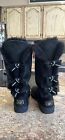 UGG Amelie Bailey Bow Triplet Crystal Bling Tall Black Boots Size 10 Women