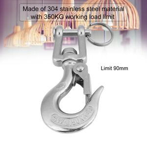 ・Stainless Steel Swivel Eye Clevis Lifting Chain Snap Hook 150KG Working Load Li