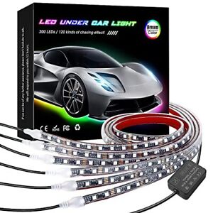 KORJO Car Underglow Lights 6 Pcs Bluetooth Led Strip Lights with Dream Color ...