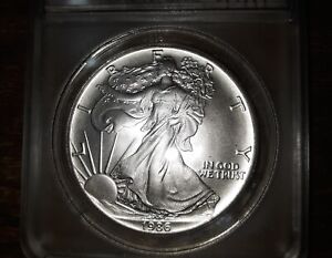1986 ANACS MS70 (1%of Mintage) Silver American Eagle 1st STRIKE