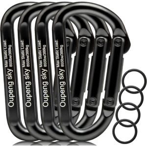 Carabiner ClipCapcty 855lbs 3 Heavy Duty Caribeaners For Camping Hiking4Pack-NEW