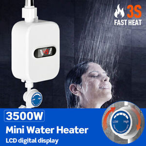 110V Instant Hot Water Heater Tankless Electric Shower Boiler +Show Head 3500W