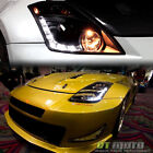 Smoked Lens For 2003 2004 2005 350Z Projector Headlights w/ LED Running Lights