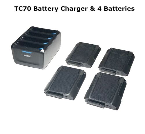 🔥  Zebra 4-Port Battery Charger & Batteries TC70 TC75 TC77 | SAC-TC7X-4BTYPP-01