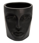 Black Ceramic Face Vase 8