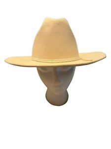 Stylebilt 3X Cattlemen Wool Felt White Cowboy Rancher Western Hat 7 3/8