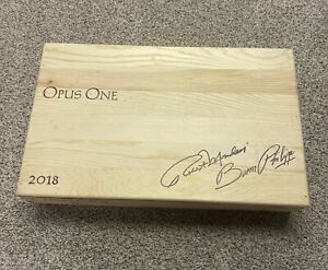 Opus One - Six Pack Wooden Wine Box Empty 750mL Bottles Lid Crate 2018 Vintage