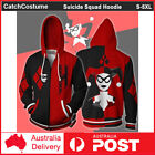 Suicide Squad Joker Harley Quinn Hoodie Zip Up Coat Anime Cosplay Sweatshirts