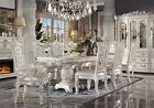 Old World Antique White Dining Room Furniture Table Chairs Set ICAU - LOW STOCK