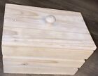 WOODEN CRATE W Lid 8” LONG X 5 X 5” Hobby Lobby W Sticker $28.99 Natural Wood
