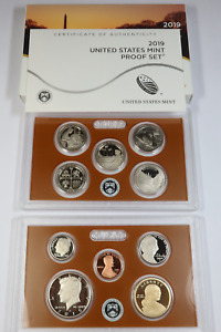 2019 S US MINT Proof 10 Coin Set with OGP Box & COA - NO W Cent #43384Y