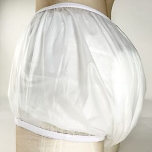 1 Pair Adult Vinyl Pants Diaper Cover Semi-Transparent Rubber S M L XL XXL