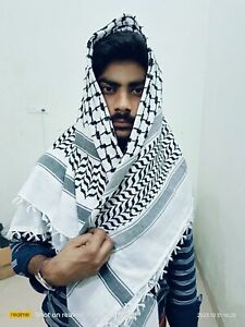 Scarf Shemagh Keffiyeh Palestine Original Cotton Kufiya Arafat For Scarf Unisex